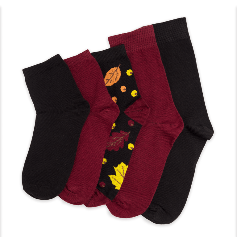 Набір шкарпеток “Осінній бордовий”